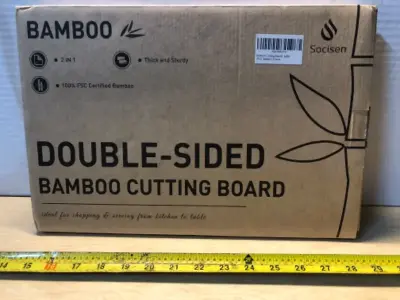 2 boxes double sided bamboo cutting board