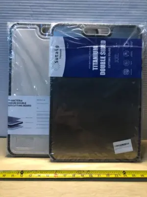 2 pc titanium double sided cutting board