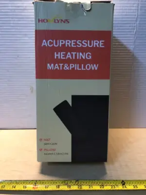Acupressure heating mat and pillow