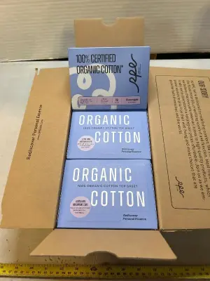 3 12 packs of 100% overnight pads with wings