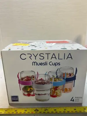 four pack double-sided Tupperware with silverware