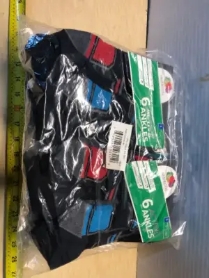 3 packs 2 packs each 6 pair ankle socks size 3-9