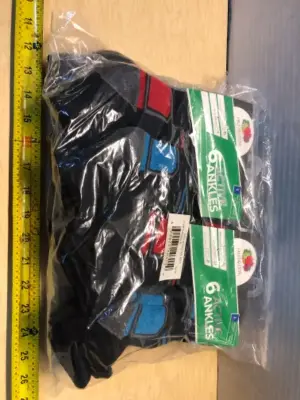 2 packs 2 packs per pack 6 ankle socks per pack size 3-9