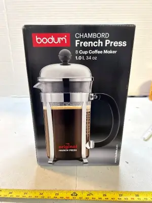8 cup coffee maker chambered French press