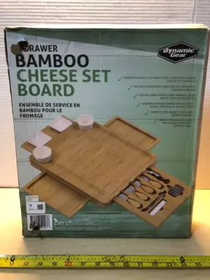 Bamboo cheese board set
