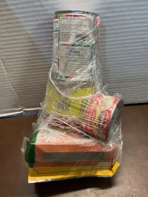 variety bundle of snacks & canned foods