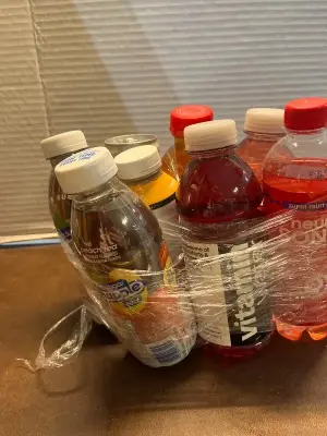 bundle of various drinks