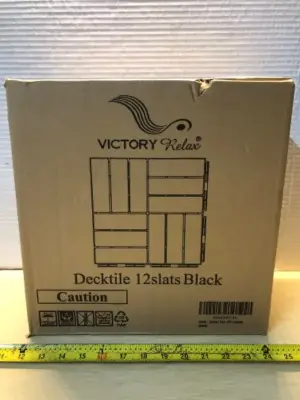 Deck tile 12 slats black