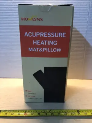 Acupressure heating mat and pillow