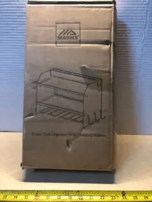 Power tool organizer with charging station