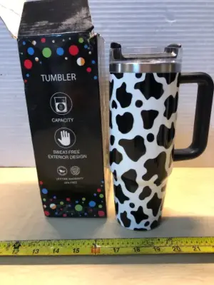 Cow print tumbler