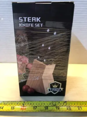 2 boxes 7pc each steak knife set