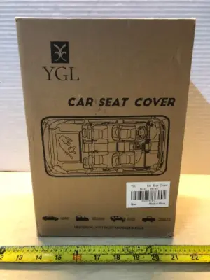 One black and red universal seat cover