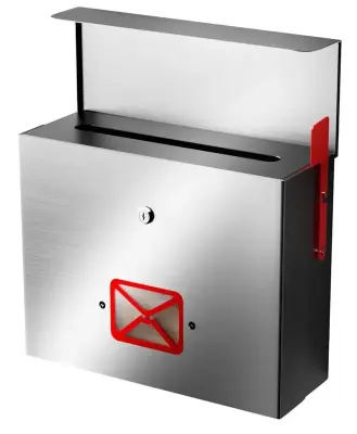 Stainless steel wall mailbox (similar to image)