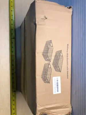 3 pc wire baskets with handles