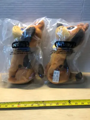 2 pc Dilly Dog plush