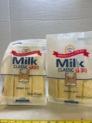 2 bags of milk, classic non-fried snack bread 08/26