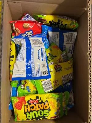 box of snacks/candies