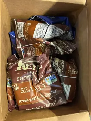 20 bags of variety kettle chips (in date)