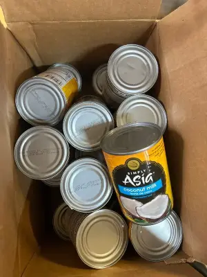 box of canned coconut milk 04/29/26