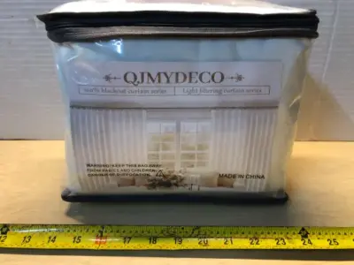 102x214  ivory white blackout curtains