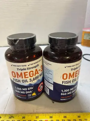 2 count 180 omega 3 fish oil soft gels