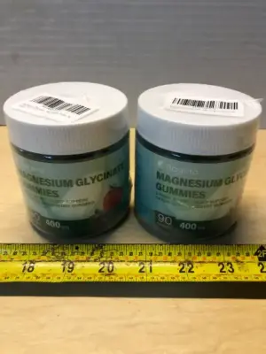2 tubs 90gummies each magnesium glycinate exp:4/18/27