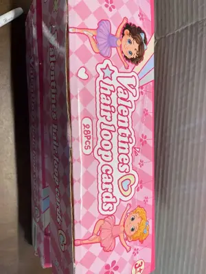 2ct valentines hair loop cards