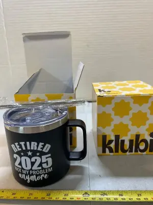 tune count 2025 retirement mugs with straws and cleaning tool