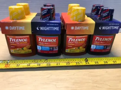 4 bottles 8oz Tylenol cold+flu+cough, 4 bottles Tylenol cold+flu severe exp:3/26