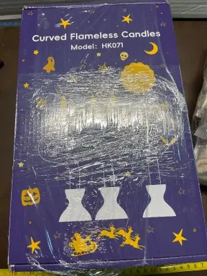 2ct curved flameless candles