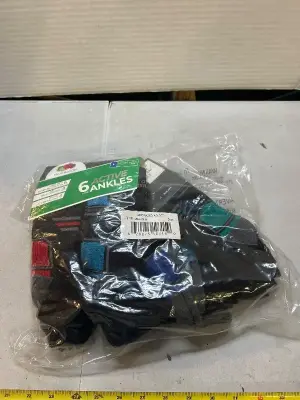 two pack of boys ankle socks, size large