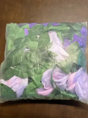 bag of artificial flowers