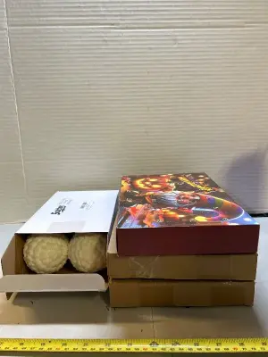 six pack of Christmas ornaments, and three Halloween advent calendars