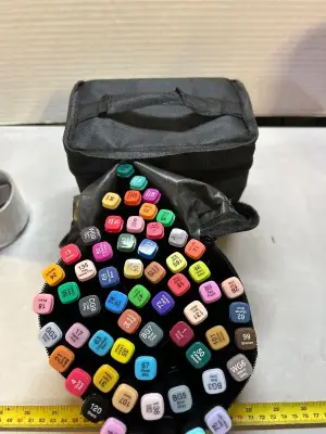 to count 60 piece set of markers double sided