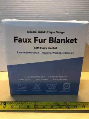Faux fur blanket unknown size