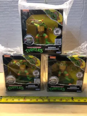 3 boxes teenage mutant turtles action figure