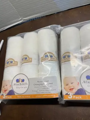 2ct waterproof changing pad liner