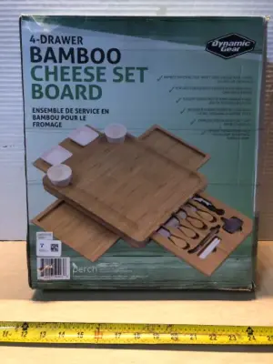 Bamboo cheese board set