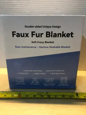 Faux fur blanket unknown size