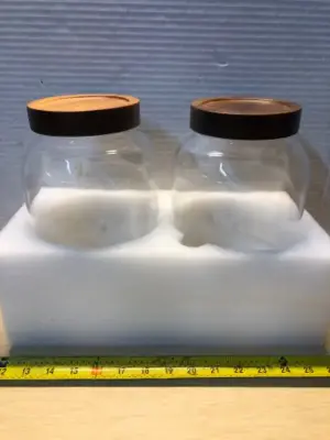 2pc glass jars