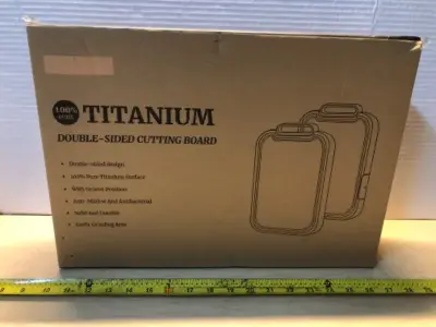 2 boxes titanium double sided cutting board