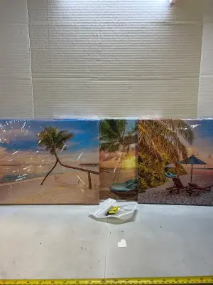 three count small beach wall decor