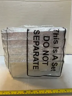 5 pound empty gift basket, silver leather faux