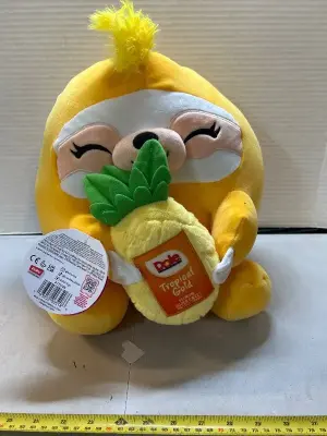 snacks, sloth, and pineapple plush