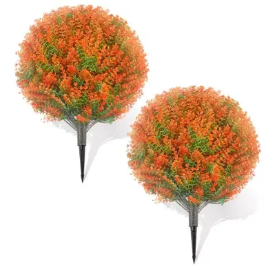 Artificial boxwood ball topiary for fall (similar to image)