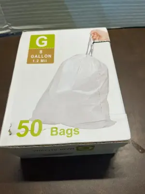 8 gallon 50 bags trash bags