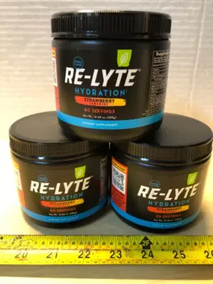 3 tubs Re-Lyte hydration dietary supplement 13.4oz exp:7/30