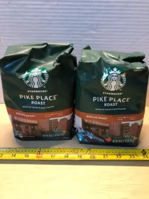 2 bags 28oz Starbucks pike place ground coffee exp2/1/26