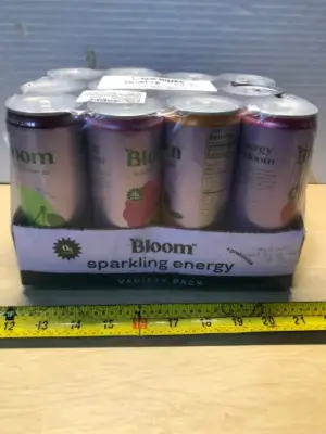 12 pack bloom sparkling energy variety pack exp:4/27